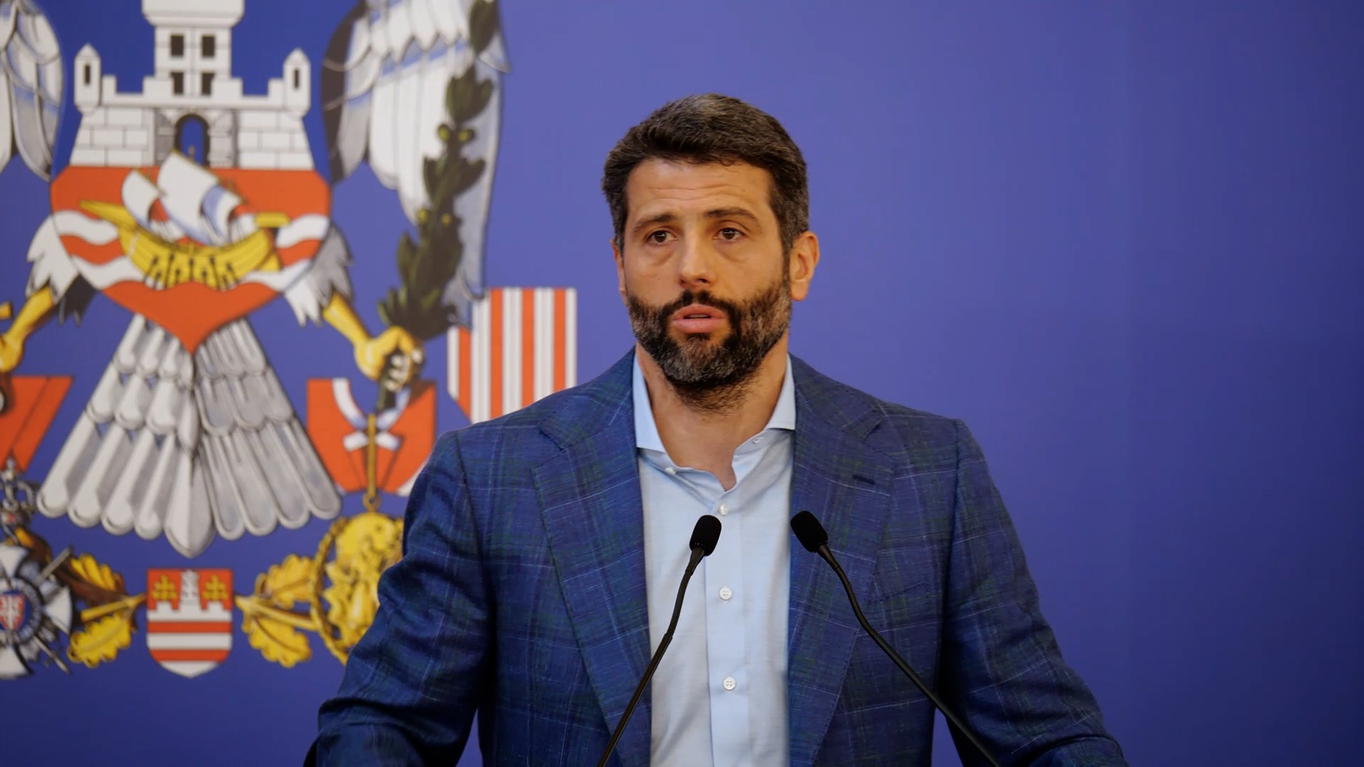 Beograd, Aleksandar Sapic gradonacelnik Beograda, o platou kod Hrama Beograd, Aleksandar Sapic gradonacelnik Beograda, o platou kod Hrama